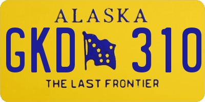 AK license plate GKD310