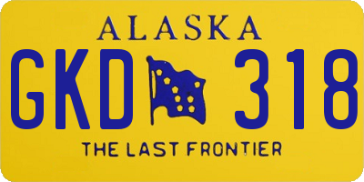 AK license plate GKD318