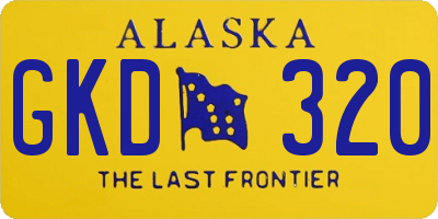 AK license plate GKD320