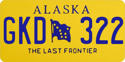 AK license plate GKD322
