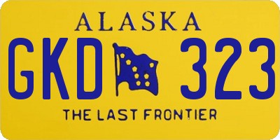 AK license plate GKD323