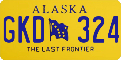 AK license plate GKD324
