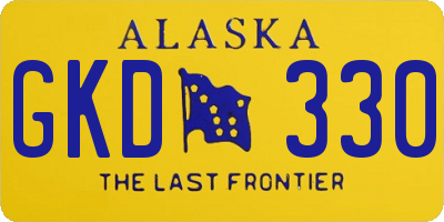 AK license plate GKD330