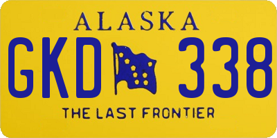 AK license plate GKD338