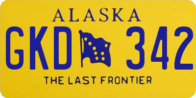 AK license plate GKD342