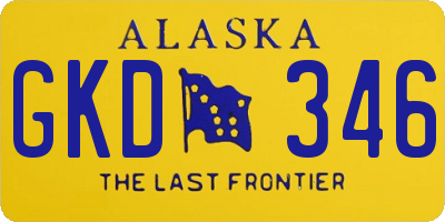 AK license plate GKD346