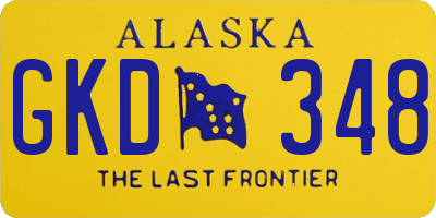 AK license plate GKD348