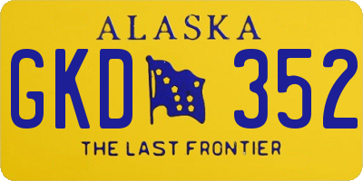 AK license plate GKD352