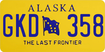 AK license plate GKD358