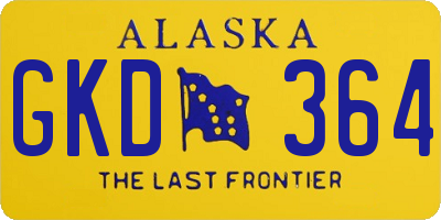 AK license plate GKD364