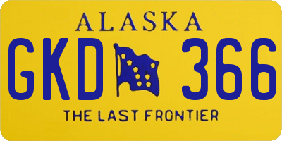 AK license plate GKD366