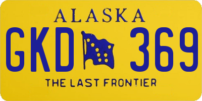AK license plate GKD369