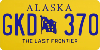 AK license plate GKD370