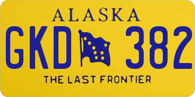 AK license plate GKD382
