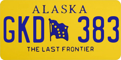 AK license plate GKD383