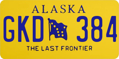 AK license plate GKD384