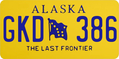 AK license plate GKD386