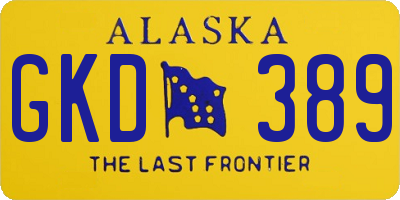 AK license plate GKD389