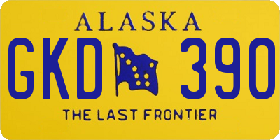 AK license plate GKD390