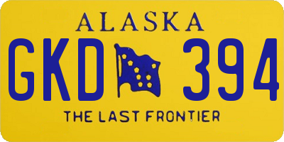 AK license plate GKD394