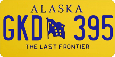 AK license plate GKD395