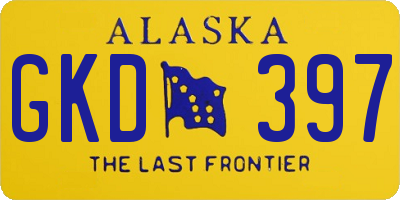 AK license plate GKD397