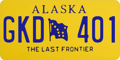 AK license plate GKD401