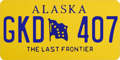 AK license plate GKD407