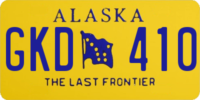 AK license plate GKD410