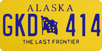 AK license plate GKD414