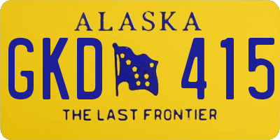 AK license plate GKD415