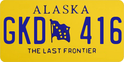 AK license plate GKD416