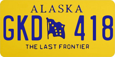 AK license plate GKD418