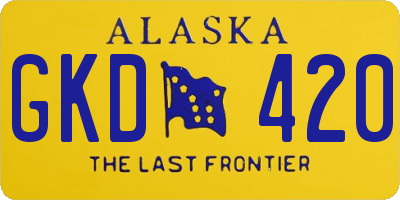 AK license plate GKD420