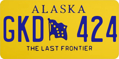 AK license plate GKD424