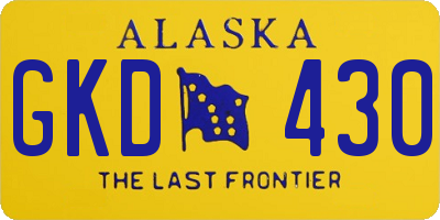 AK license plate GKD430