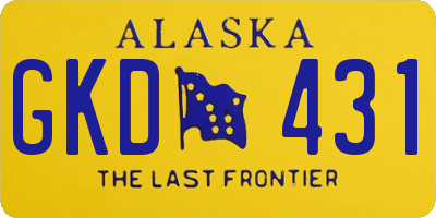 AK license plate GKD431