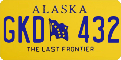 AK license plate GKD432