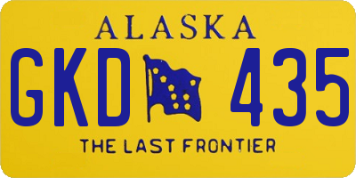 AK license plate GKD435
