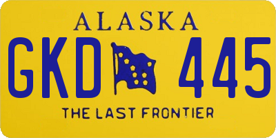 AK license plate GKD445