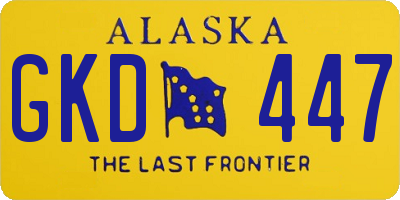 AK license plate GKD447