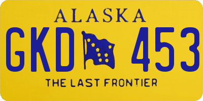 AK license plate GKD453