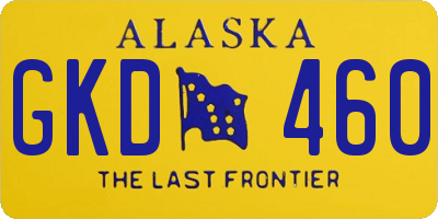 AK license plate GKD460