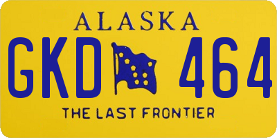 AK license plate GKD464