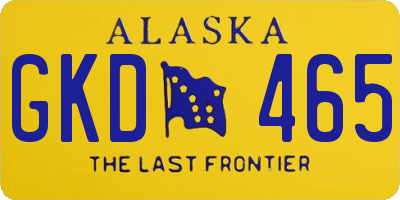 AK license plate GKD465