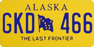 AK license plate GKD466