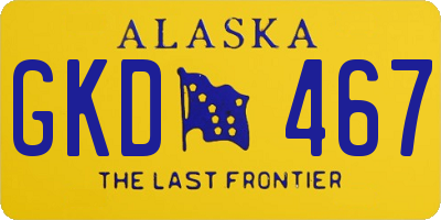 AK license plate GKD467