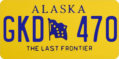 AK license plate GKD470