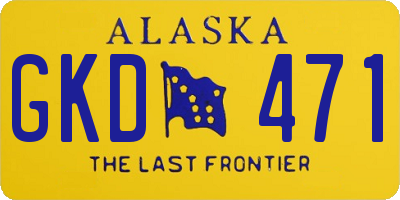 AK license plate GKD471