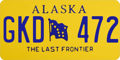 AK license plate GKD472